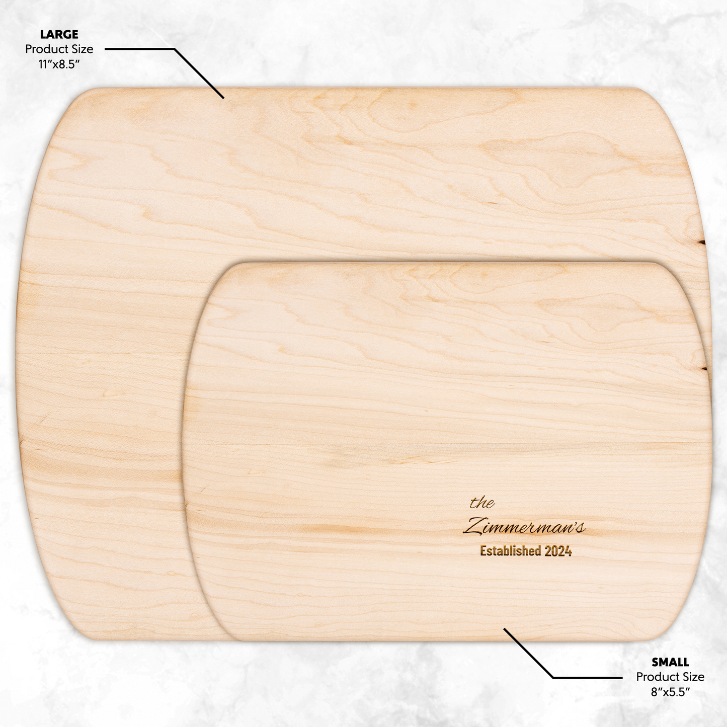 Personalized Family Name Wooden Cutting Board