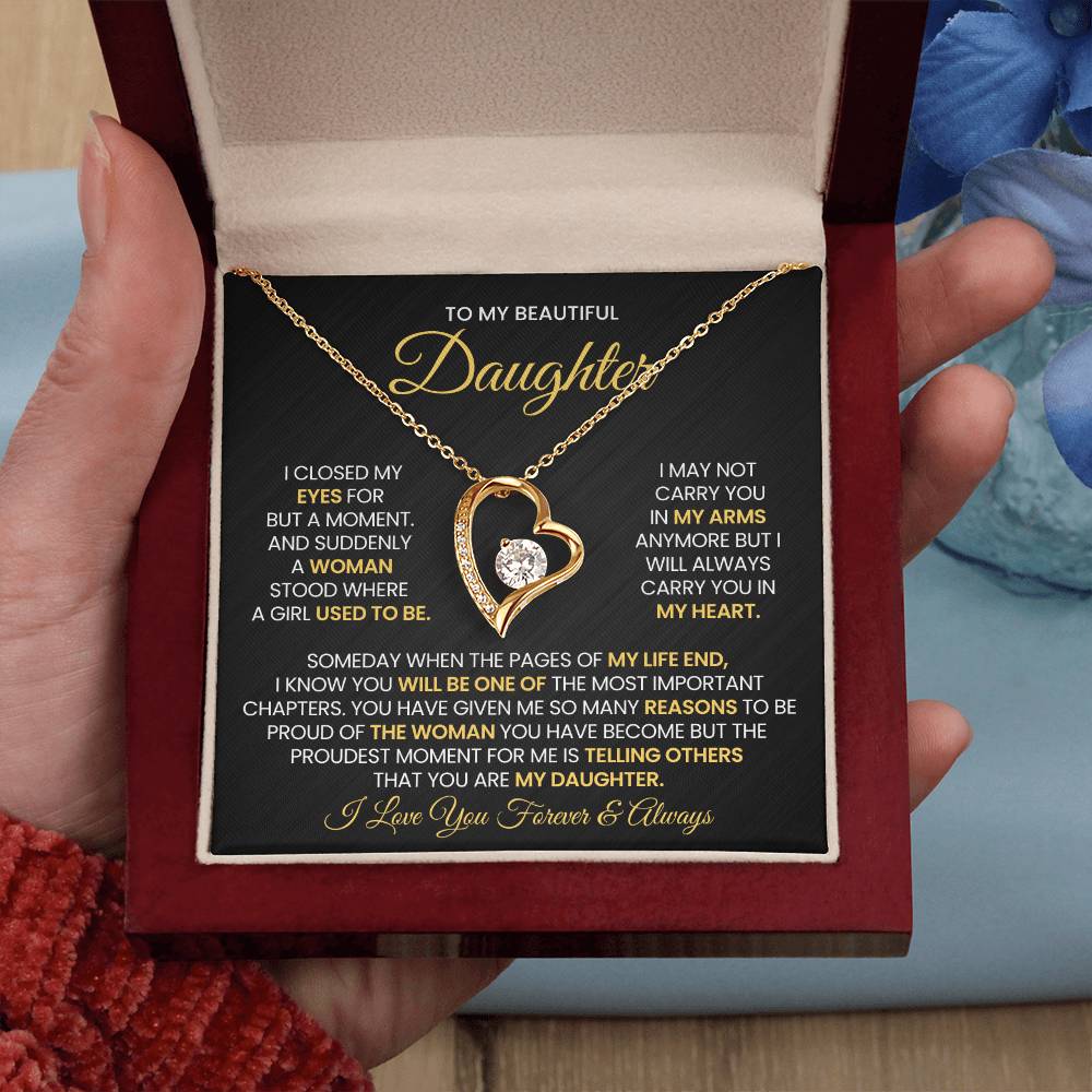 To My Beautiful Daughter - BB - Forever Love Necklace