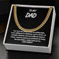 To My Dad - BLK-Cuban Link Chain