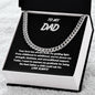 To My Dad - BLK-Cuban Link Chain