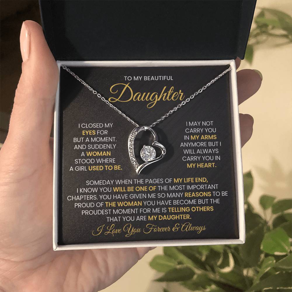 To My Beautiful Daughter - BB - Forever Love Necklace