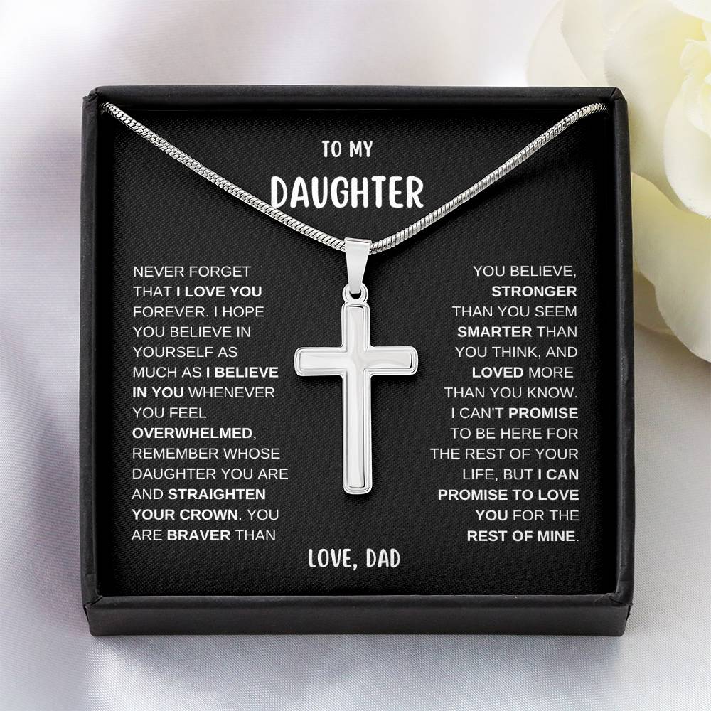 To My Daughter - Cross Necklace - BB