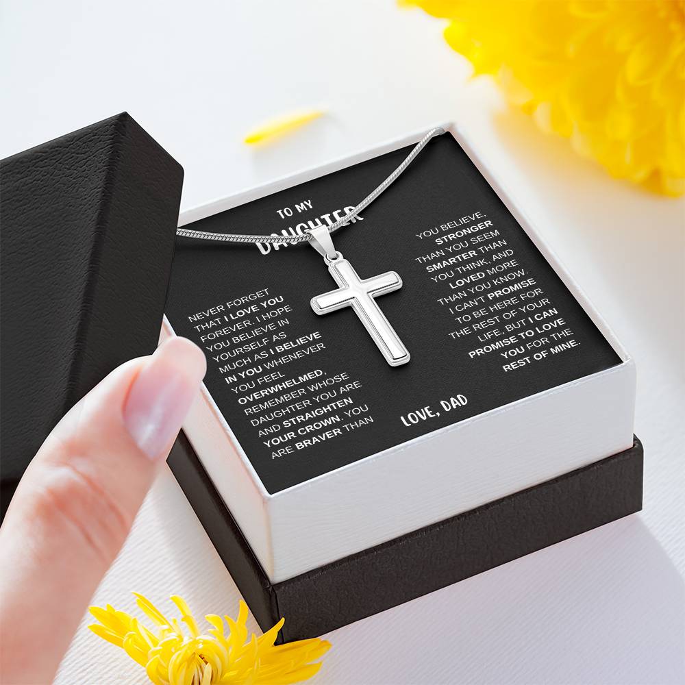 To My Daughter - Cross Necklace - BB