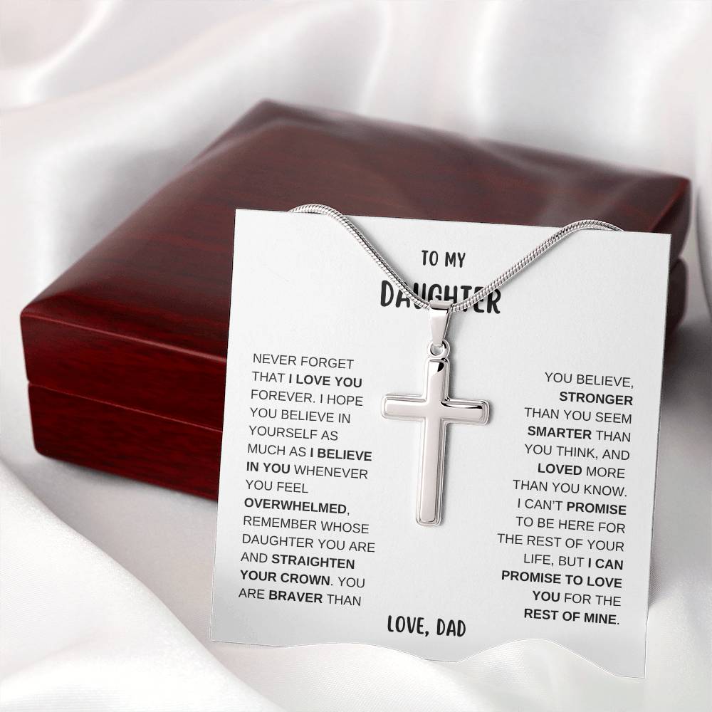 To My Daughter - Cross Necklace - WB