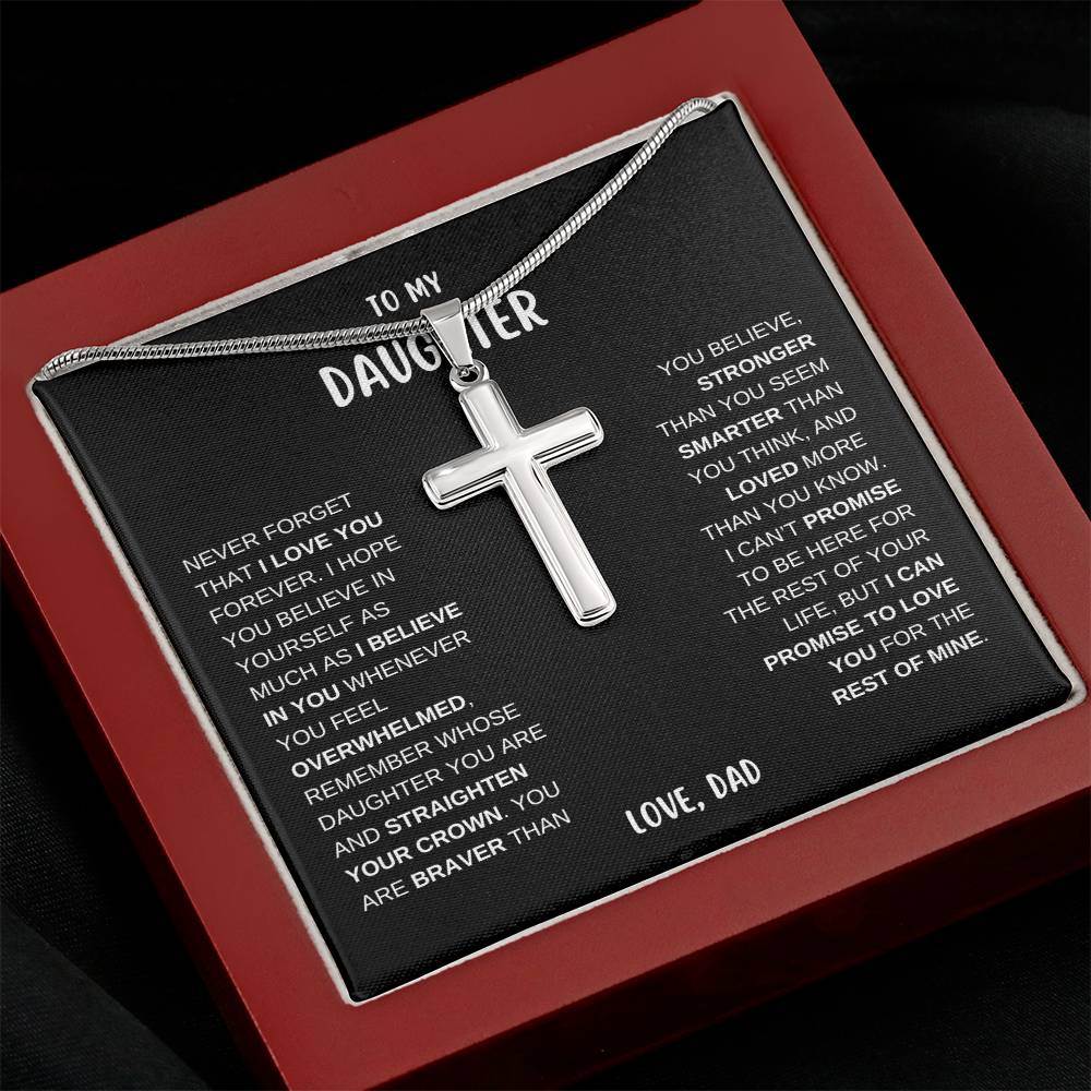 To My Daughter - Cross Necklace - BB
