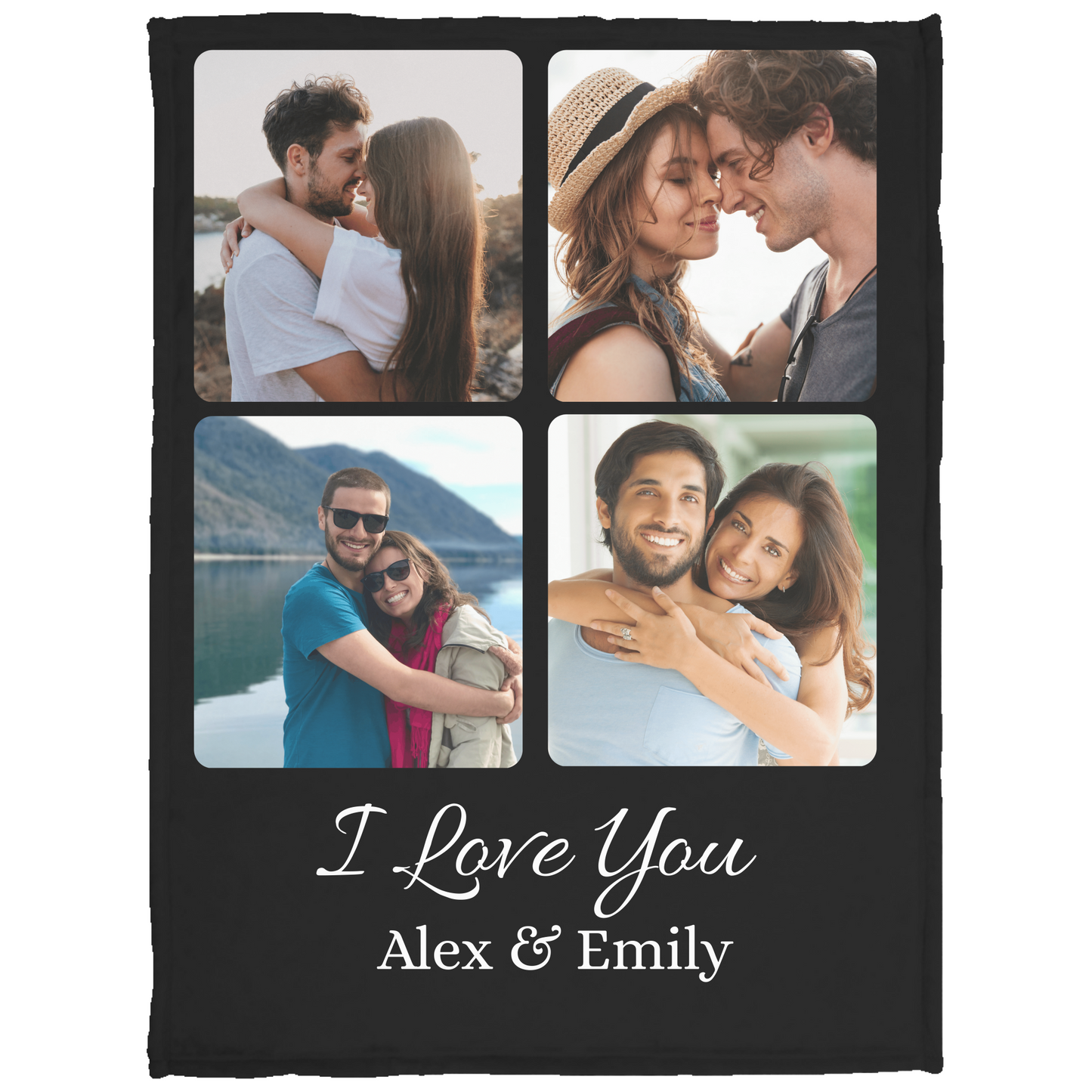 Personalized Couple Photo Blanket