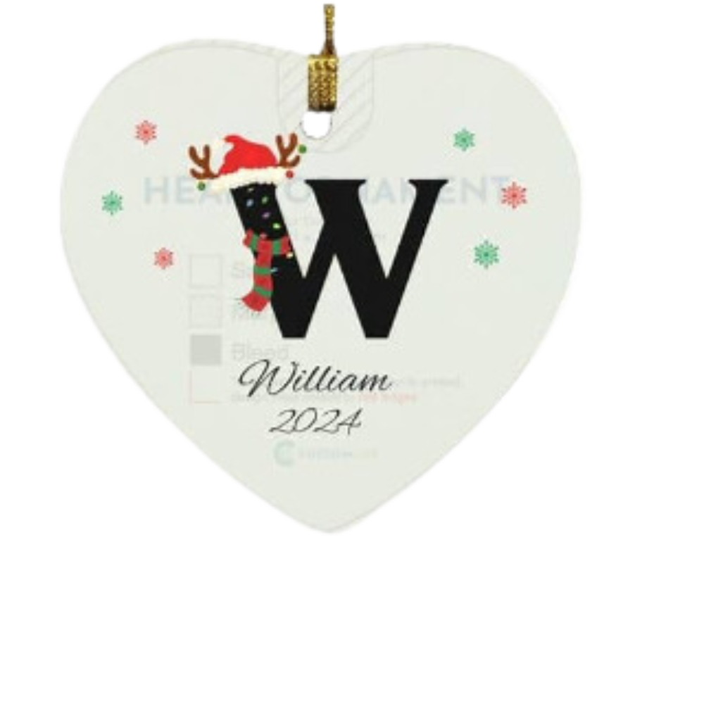 Personalized Initial Name Ornament