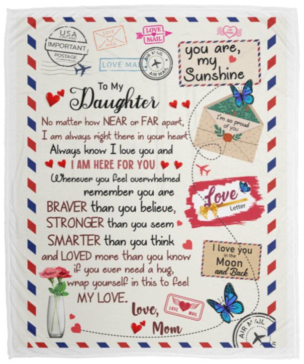 To My Daughter Letter Blanket