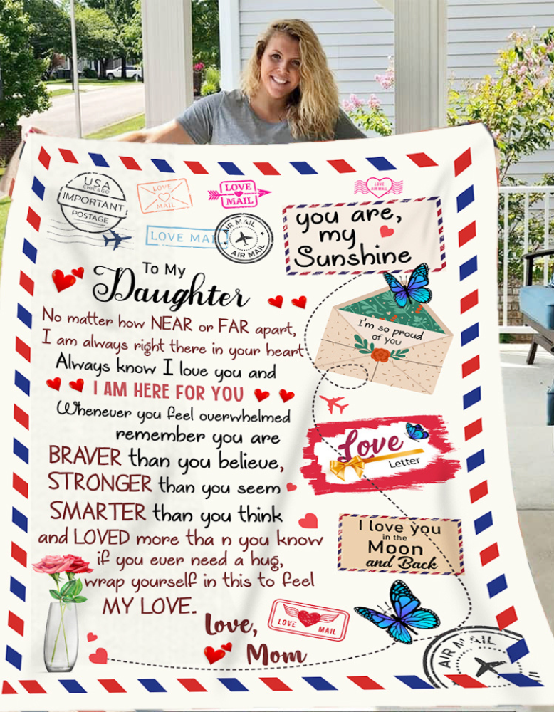 To My Daughter Letter Blanket