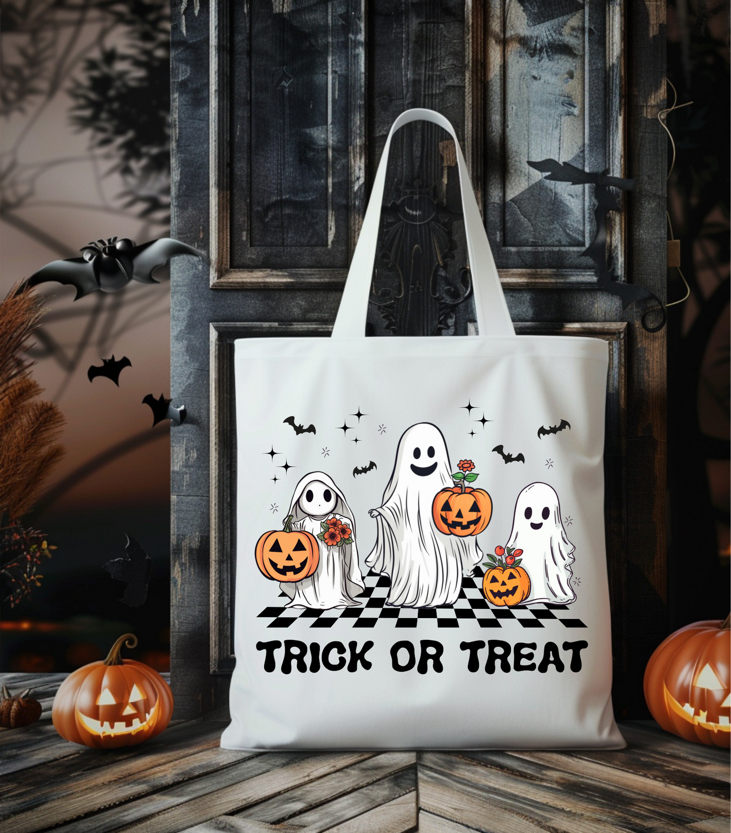 Trick or Treat - Retro Tote Bag