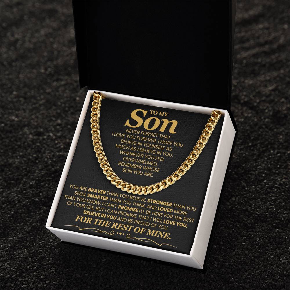 To My Son -GL BB - Cuban Link Chain