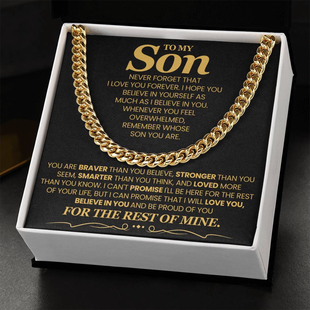 To My Son -GL BB - Cuban Link Chain