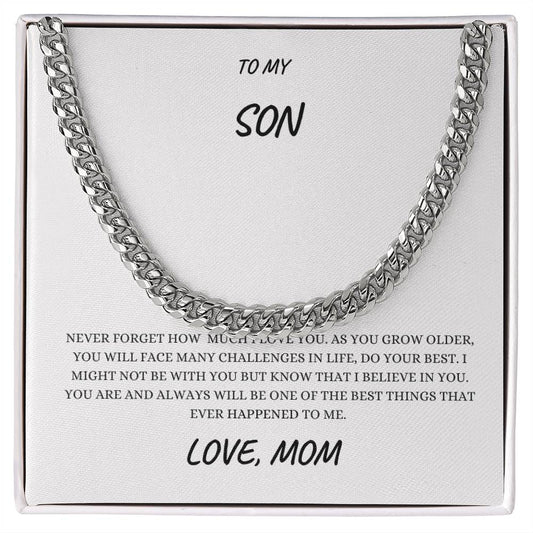 To My Son - WBG - Cuban Chain