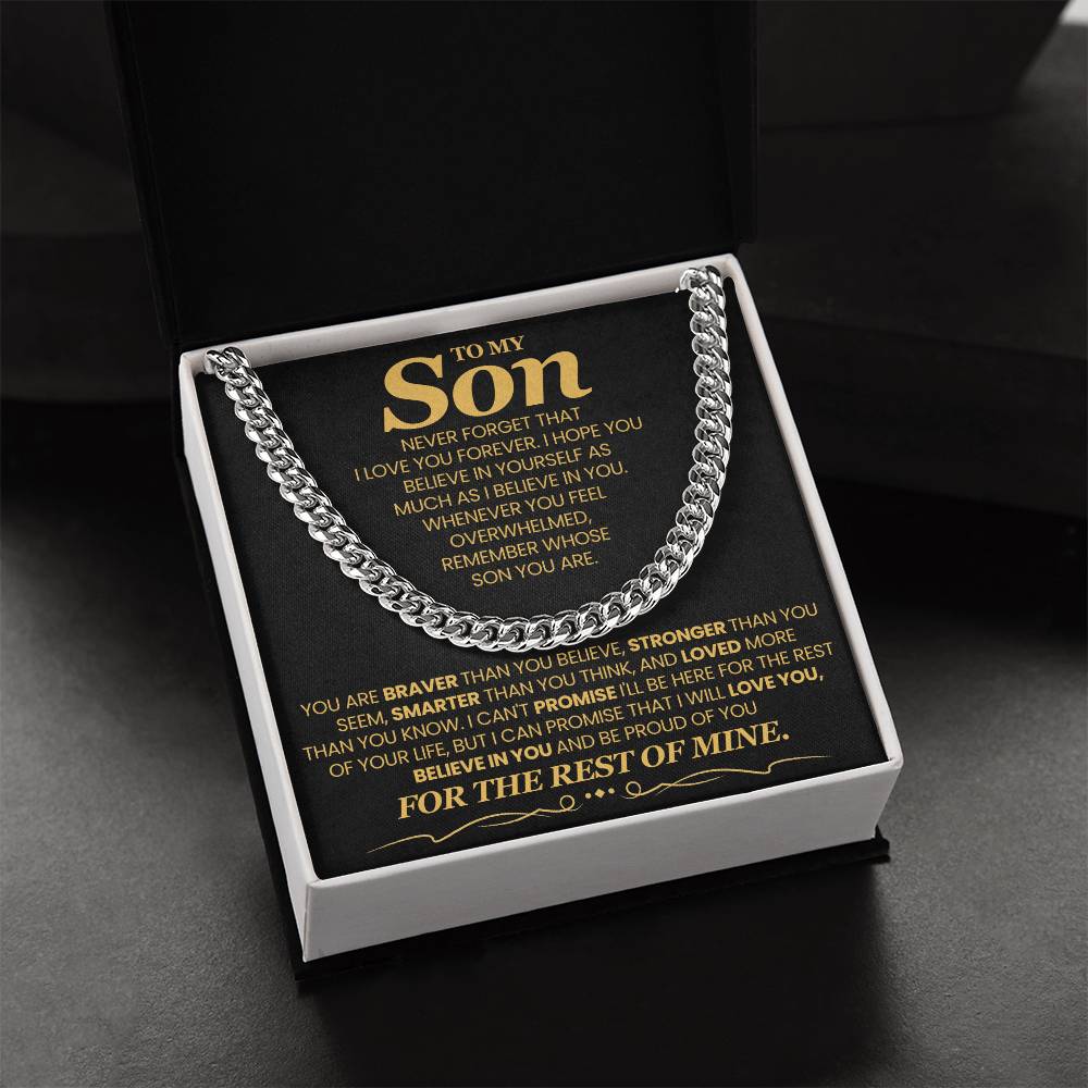 To My Son -GL BB - Cuban Link Chain