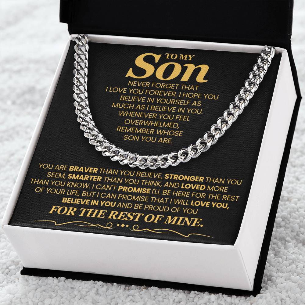 To My Son -GL BB - Cuban Link Chain