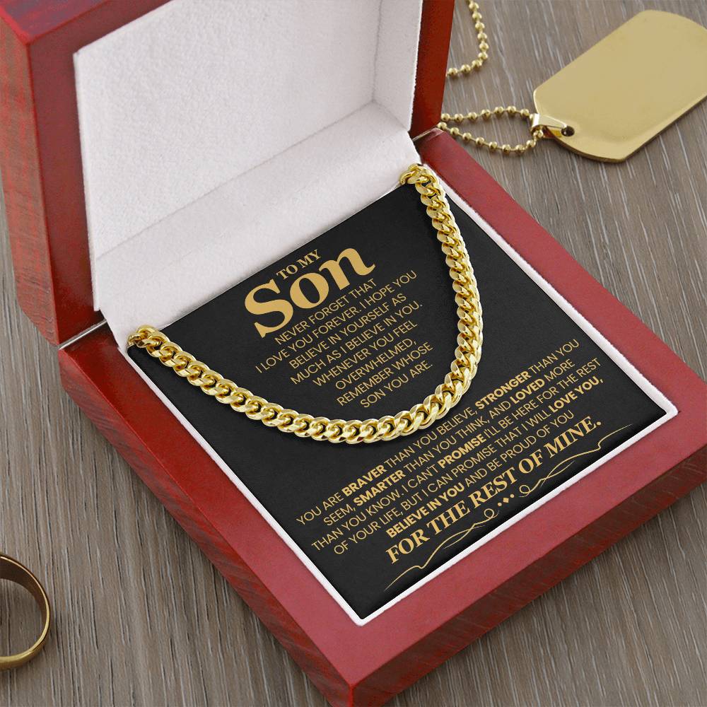 To My Son -GL BB - Cuban Link Chain