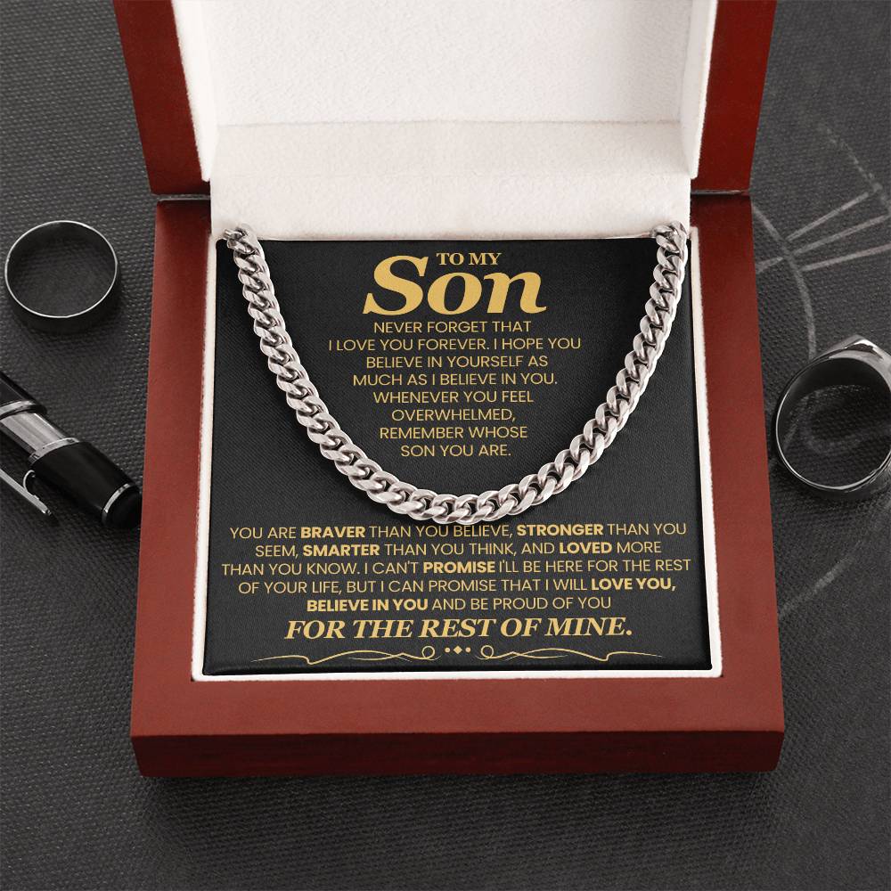 To My Son -GL BB - Cuban Link Chain