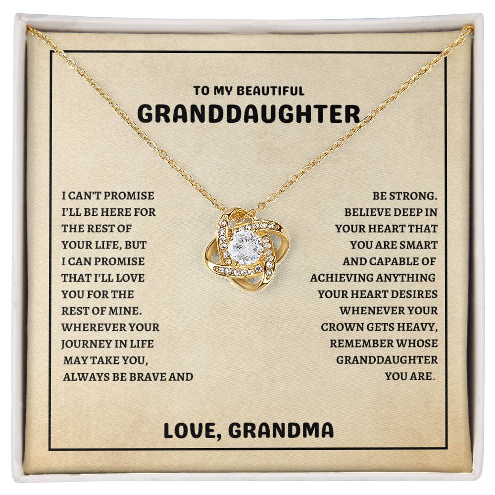 TO MY BEAUTIFUL GRANDDAUGHTER | GRANDMA | LOVE KNOT