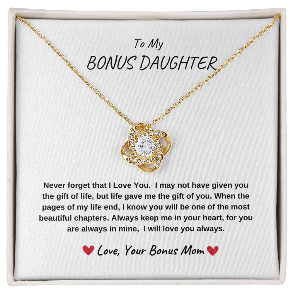 To My Bonus Daughter - Love Knot - WBG