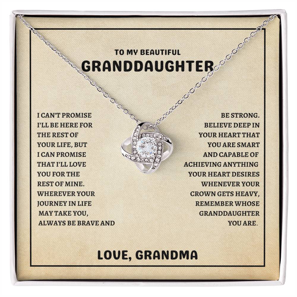 TO MY BEAUTIFUL GRANDDAUGHTER | GRANDMA | LOVE KNOT