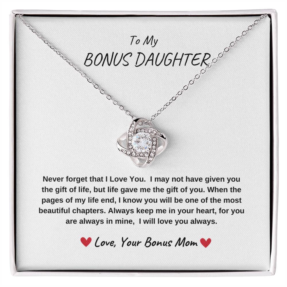 To My Bonus Daughter - Love Knot - WBG