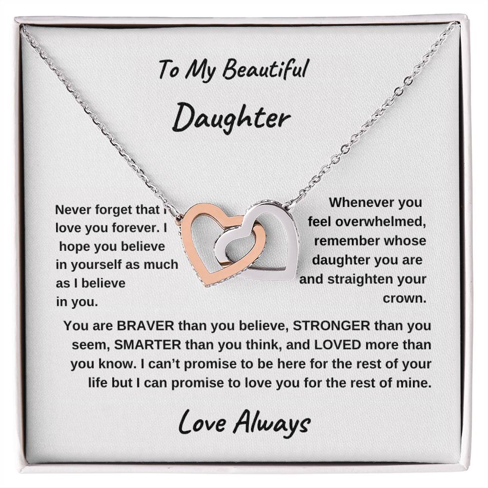 To My Daughter - WBG - Interlocking Hearts