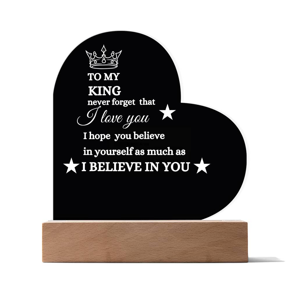 TO MY KING - HEART SHAPE