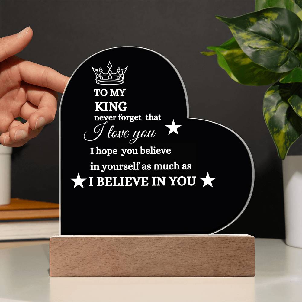 TO MY KING - HEART SHAPE