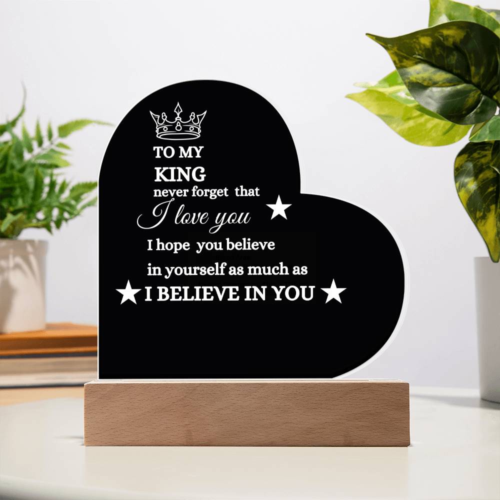 TO MY KING - HEART SHAPE