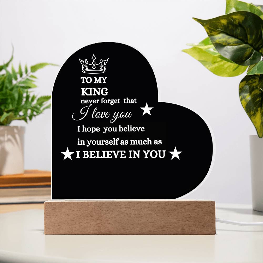 TO MY KING - HEART SHAPE