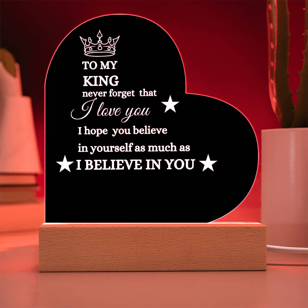 TO MY KING - HEART SHAPE