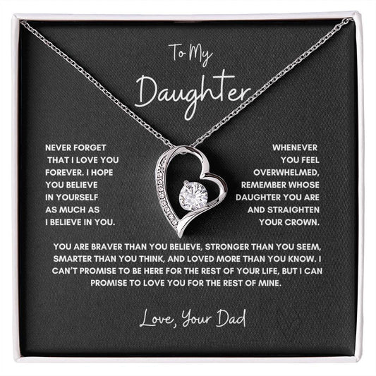 To My Daughter -Blk-Love Knot