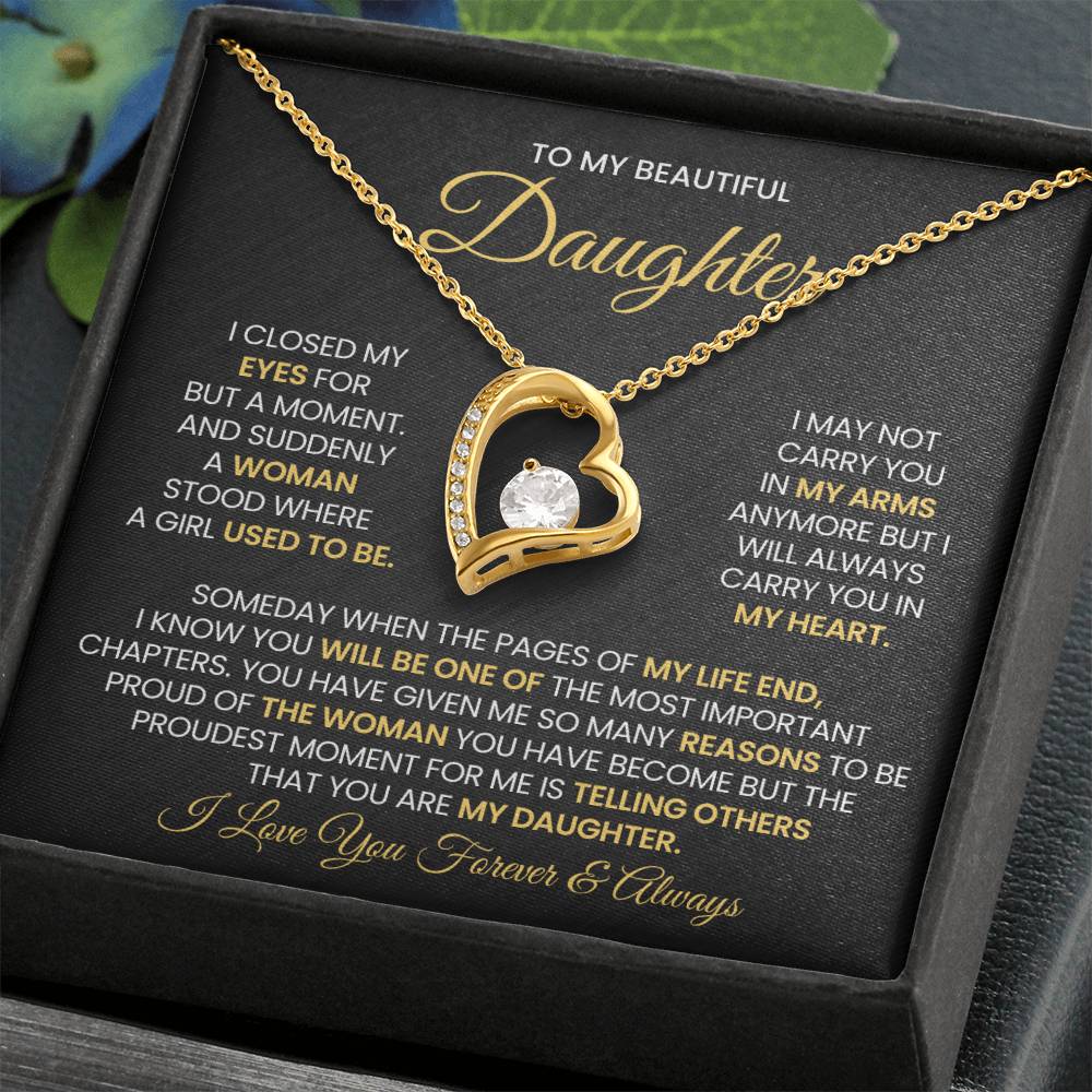 To My Beautiful Daughter - BB - Forever Love Necklace