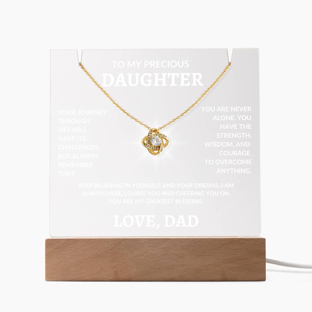 To My Precious Daughter |Keepsake LoveKnot Bundle