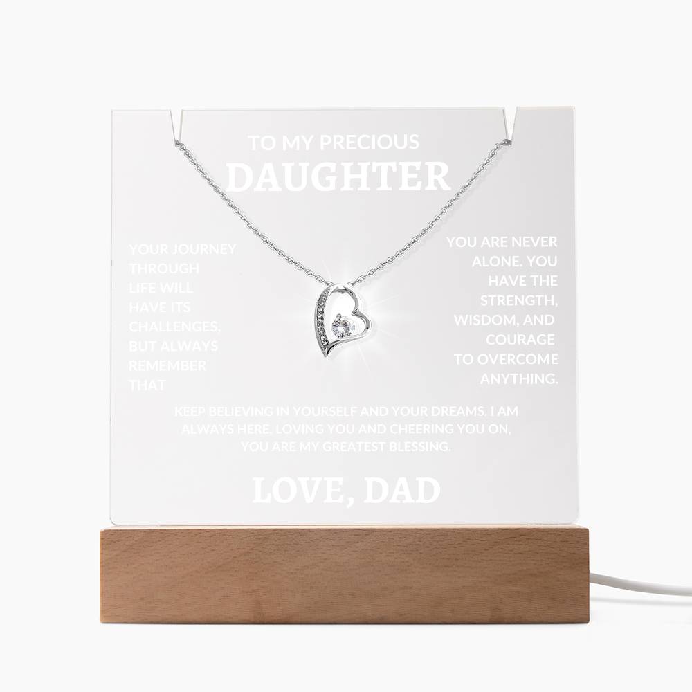 To My Precious Daughter - Love Dad |Keepsake Acrylic Bundle|Forever Love