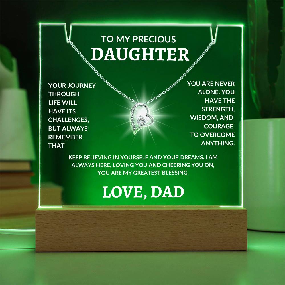 To My Precious Daughter - Love Dad |Keepsake Acrylic Bundle|Forever Love