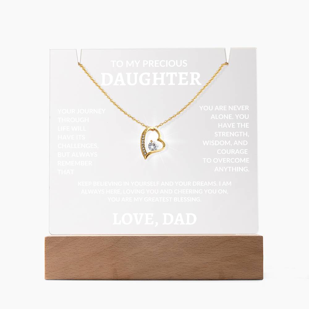 To My Precious Daughter - Love Dad |Keepsake Acrylic Bundle|Forever Love