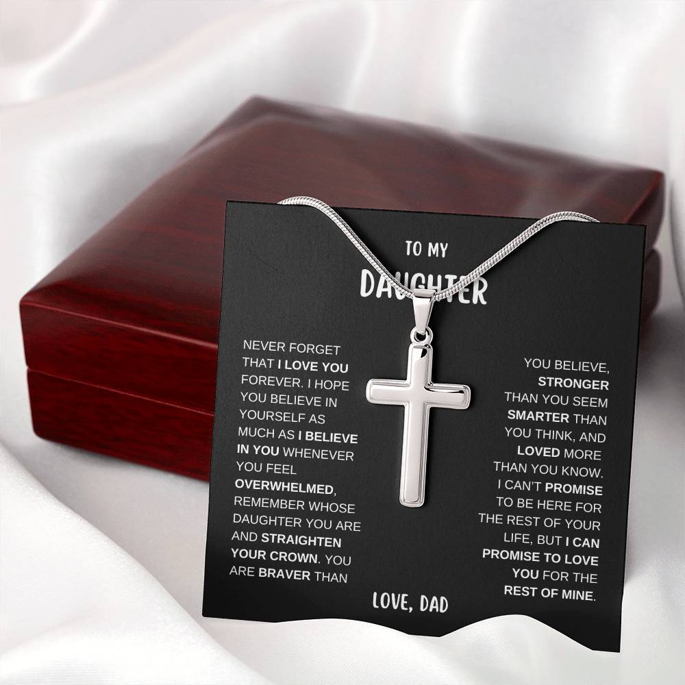 To My Daughter - Cross Necklace - BB