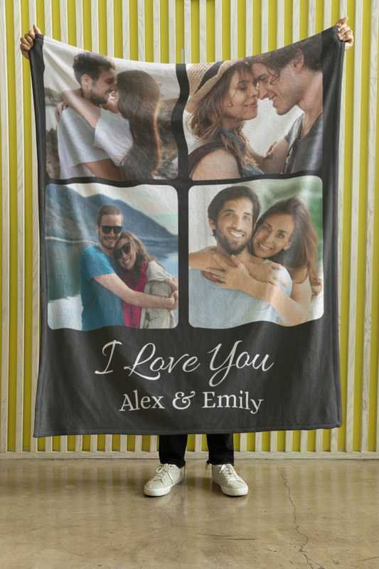 Personalized Couple Photo Blanket